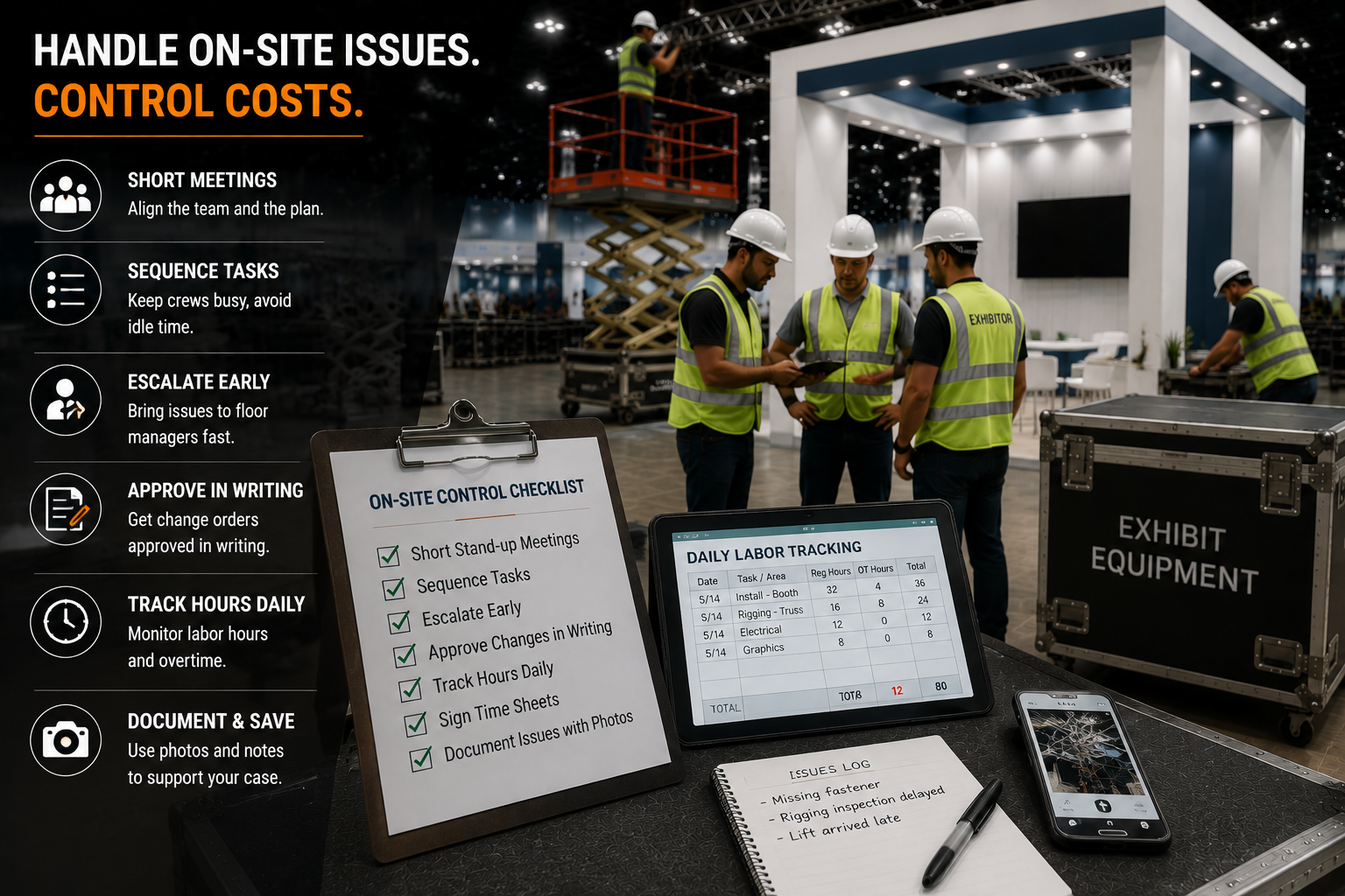 managing on-site labor and rigging cost effectively